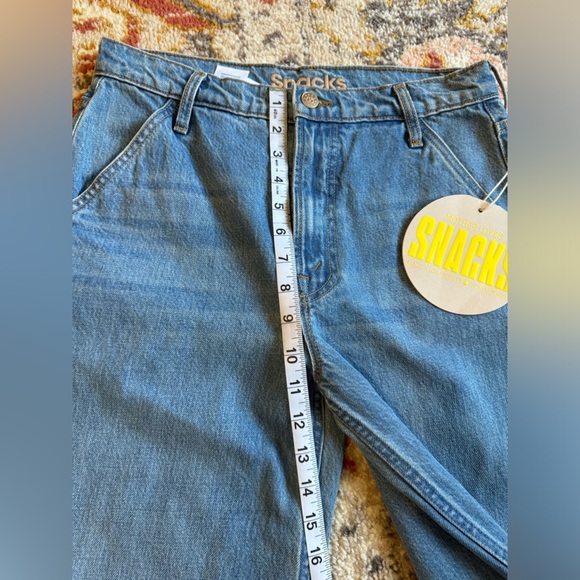 NWT MOTHER Snacks Fun Dip Utility Jeans - Picture 8 of 10